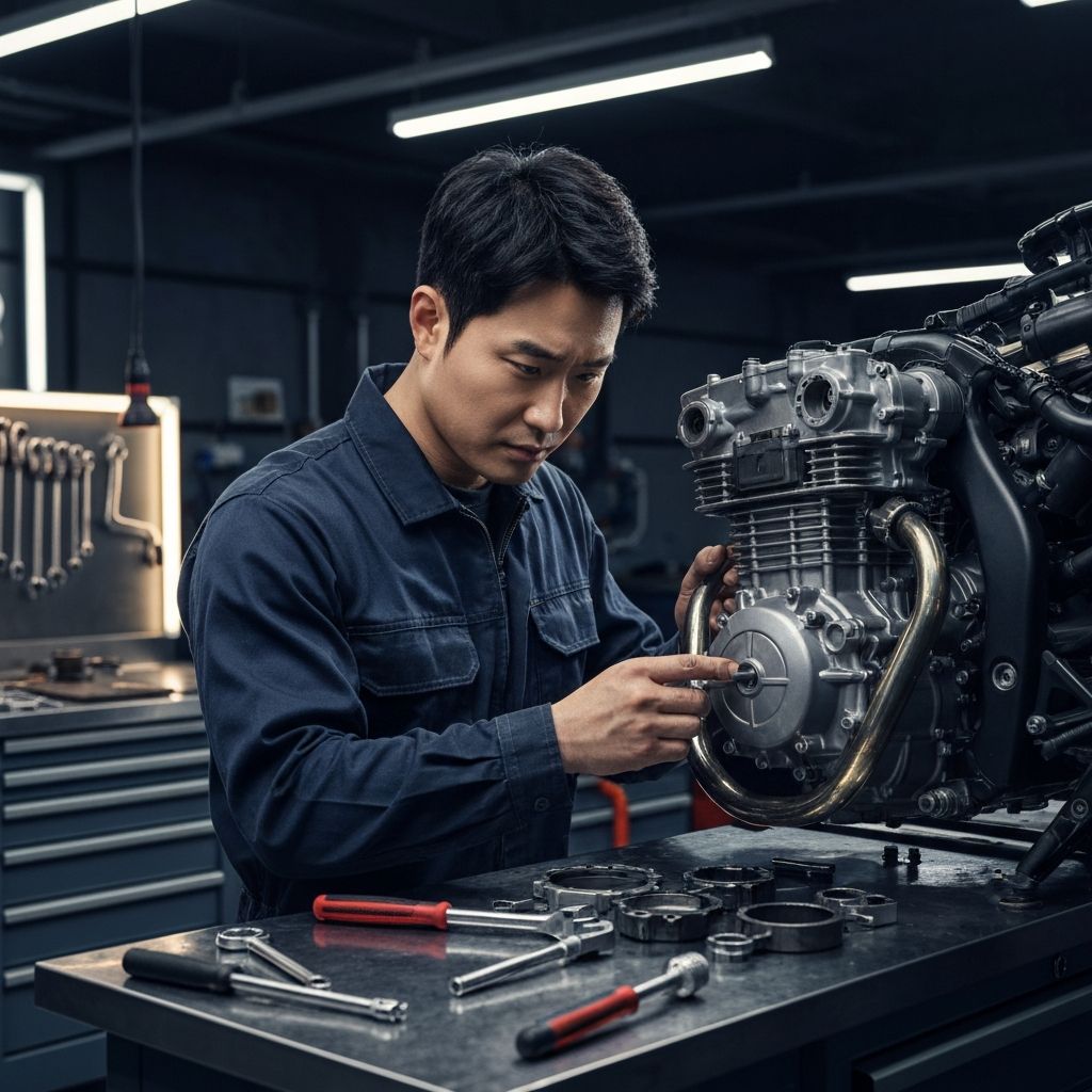 국대바이크 정비 현장